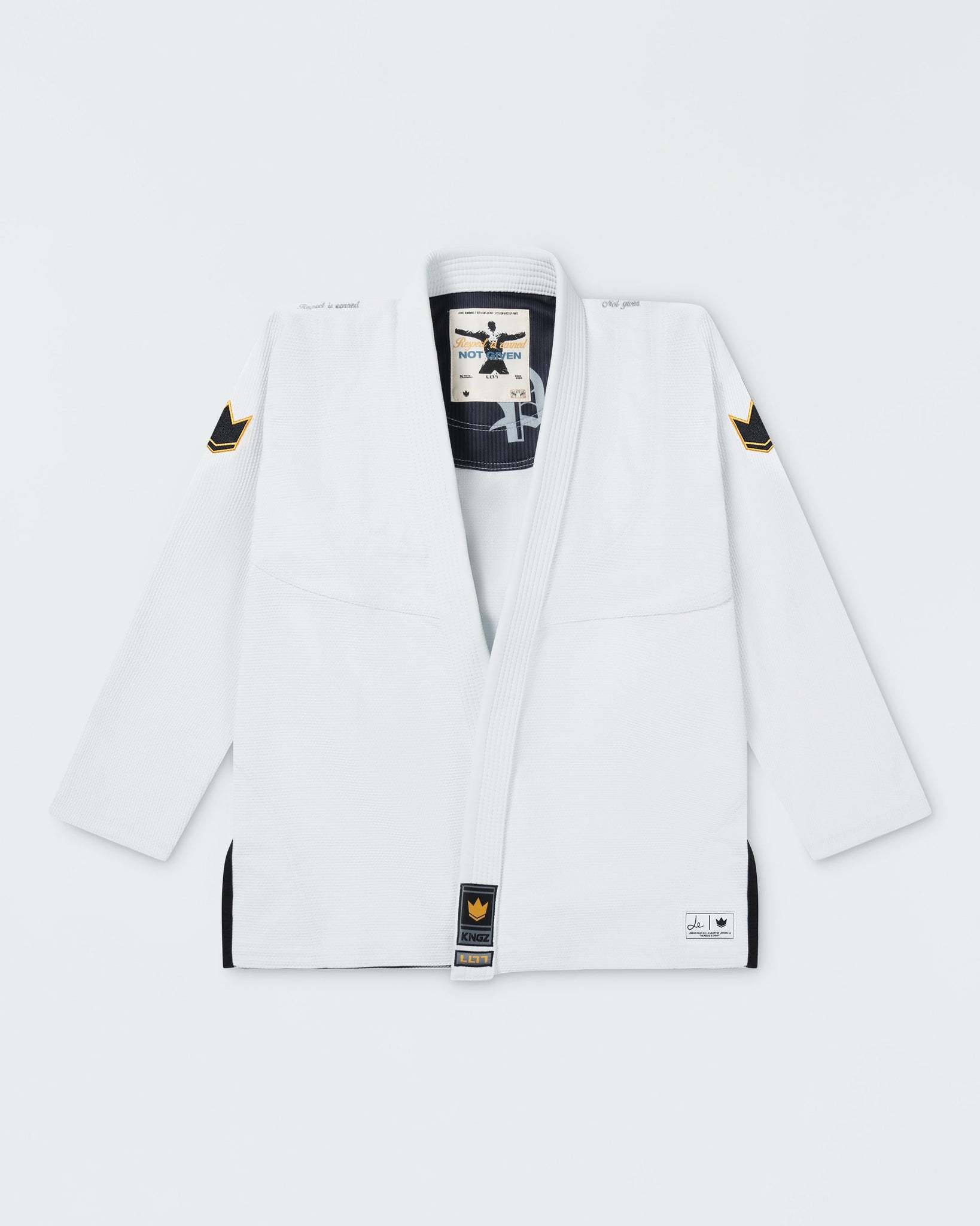 Kingz Legends Never Die Respect Youth BJJ Gi - White