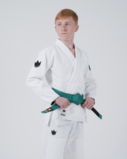 Kingz The ONE V2 Kids BJJ Gi - White Jiu Jitsu Gear Kingz