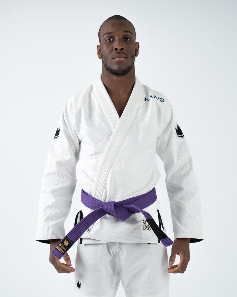Kingz Nano 3.0 BJJ Gi White - Ultralight IBJJF 2024 Legal Lightweight Competition Kimono Front View