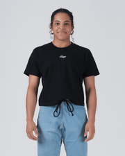 Script Women's Heavyweight Tee Streetwear Kingz XS Black