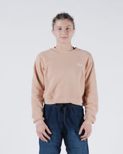Type Women's Crop Sweater Streetwear Kingz XS Tan