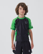 Ranked Youth S/S Rashguard No-Gi & Compression Kingz XS Green