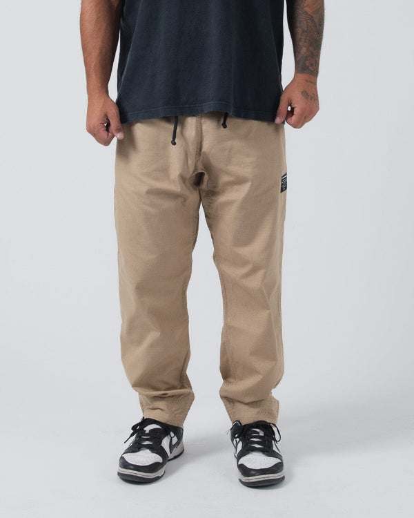 Kingz Casual Rip Stop Men's Gi Pants - Khaki