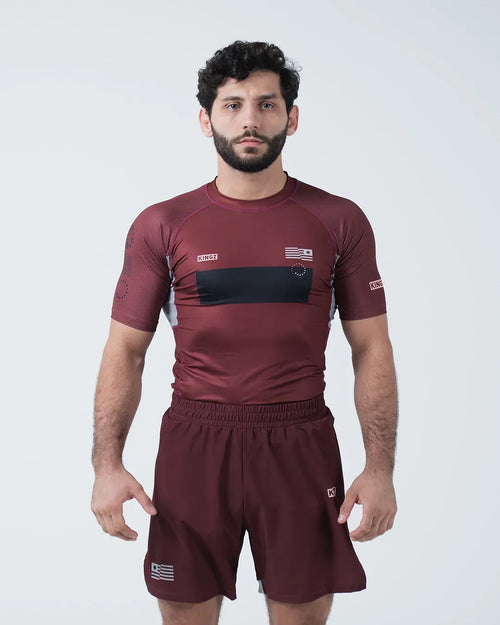 Kingz Trooper Men's Rashguard - Maroon