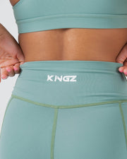 Kore Womens Training Shorts - Green Kingz