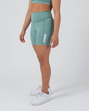 Kore Womens Training Shorts - Green Kingz