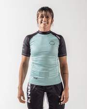 Born To Rule Womens S/S Rashguard No-Gi & Compression Kingz XS Teal