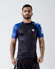 Ranked Performance S/S Rashguard Rash Guards Kingz XS Blue