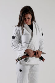 The ONE Womens Jiu Jitsu Gi - White - FREE White Belt (F3 only) KIMONOS KingzKimonos.com