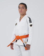 Comp V6 Youth Jiu Jitsu Gi - White Kimonos Kingz
