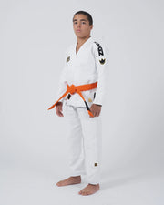 Comp V6 Youth Jiu Jitsu Gi - White Kimonos Kingz