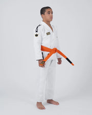 Comp V6 Youth Jiu Jitsu Gi - White Kimonos Kingz