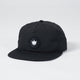 Crown Patch 5-Panel Strapback Hat - Black Hat Kingz Black