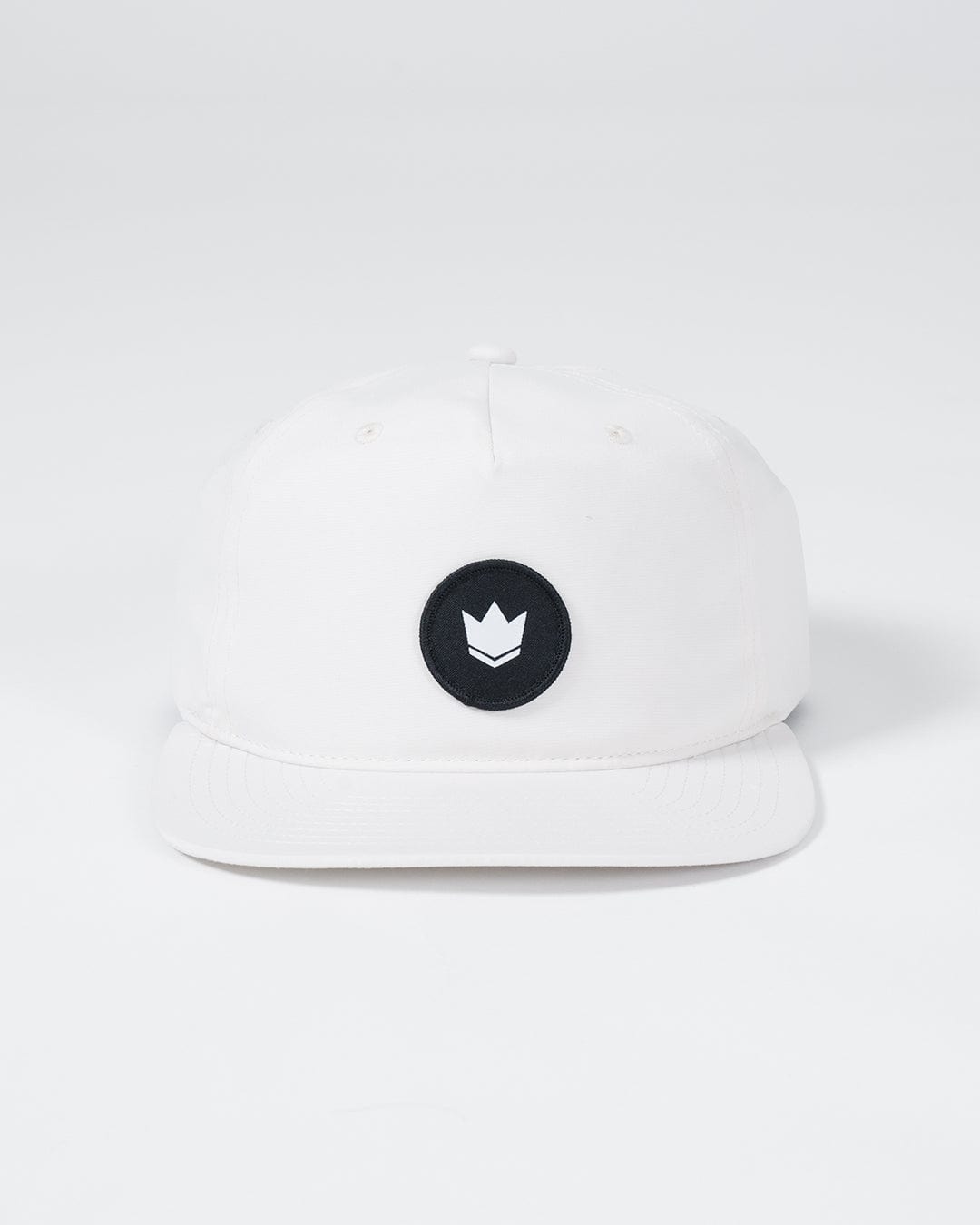 Crown Patch 5-Panel Strapback Hat - Natural