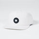 Crown Patch 5-Panel Strapback Hat - Natural Hat Kingz White