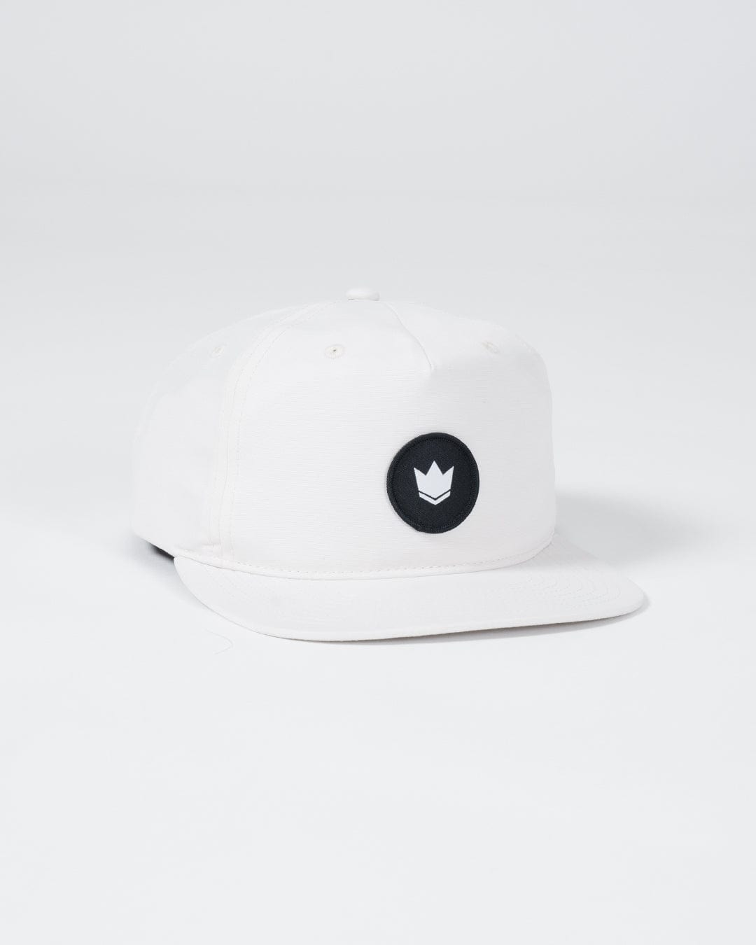 Crown Patch 5-Panel Strapback Hat - Natural