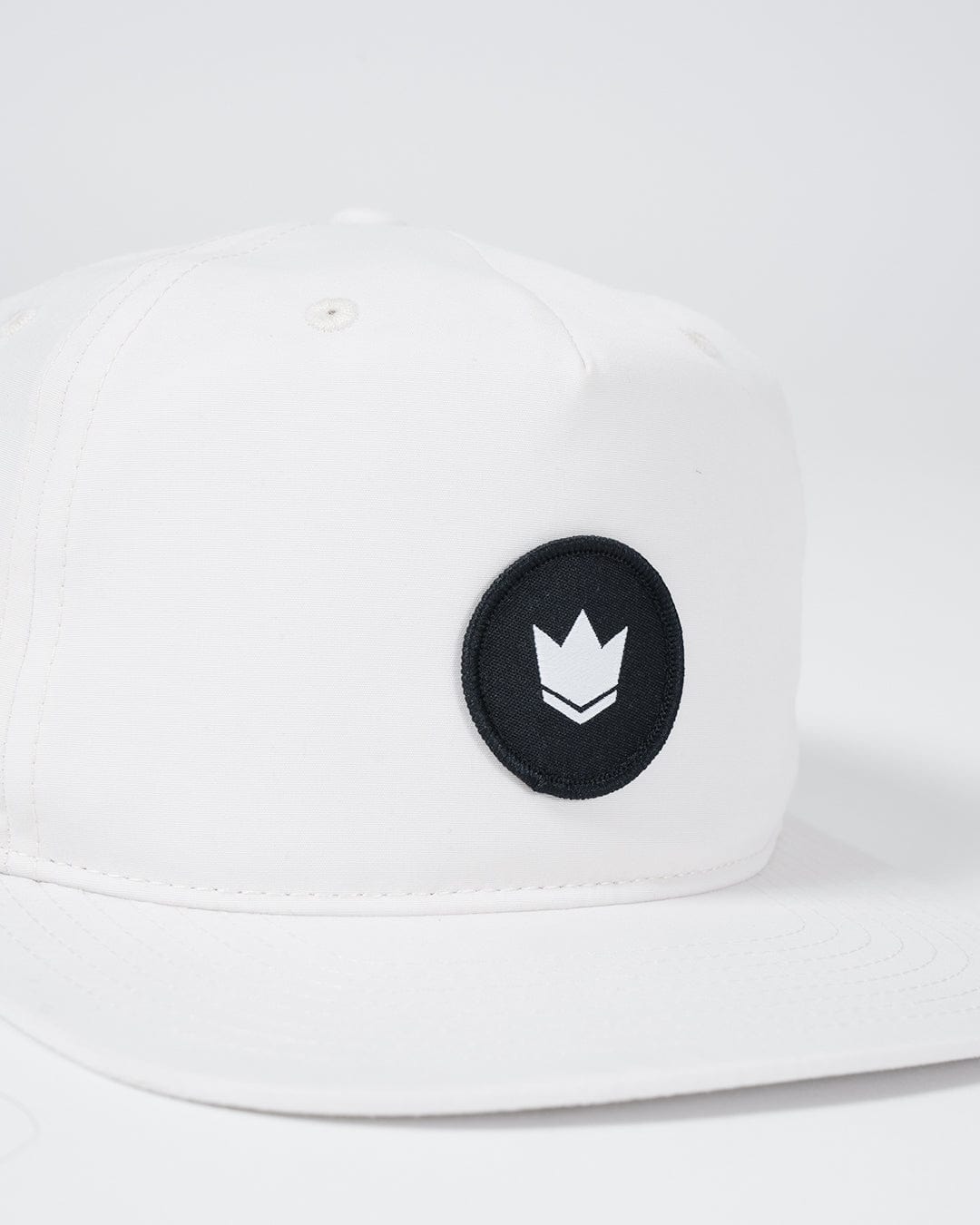 Crown Patch 5-Panel Strapback Hat - Natural
