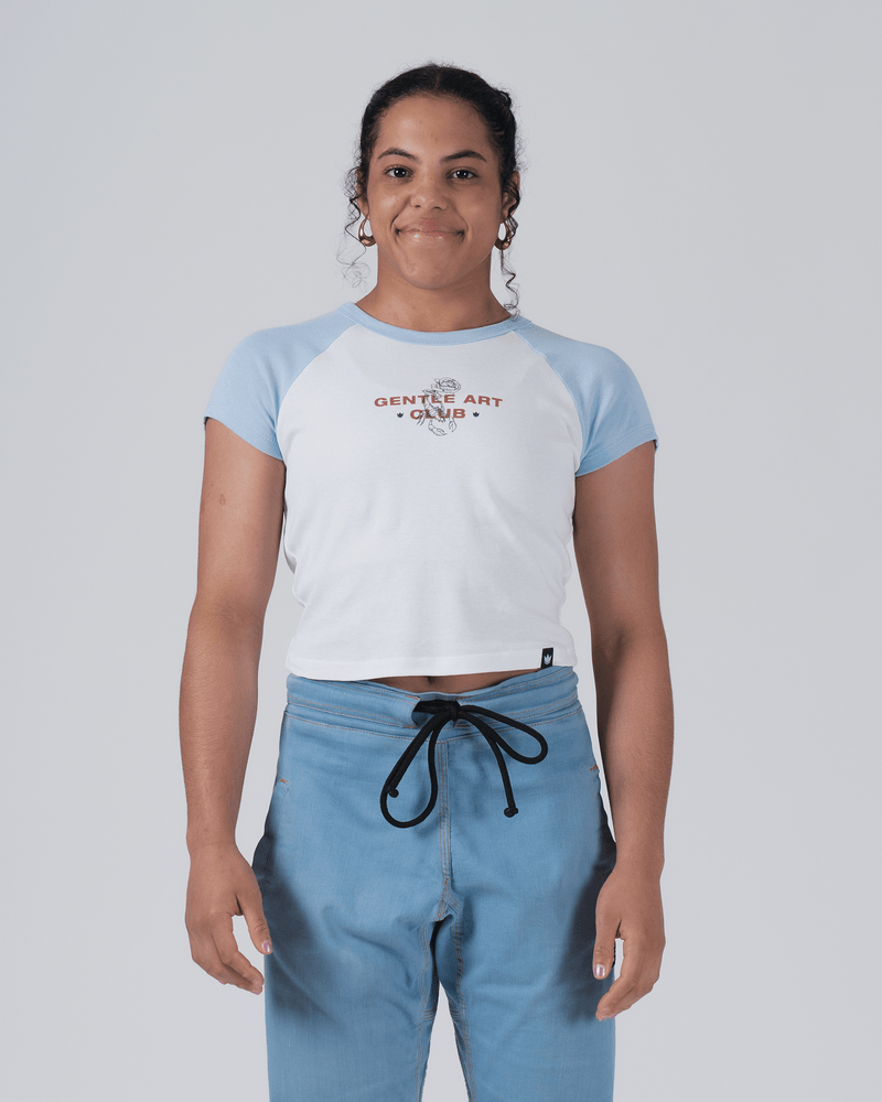 Gentle Art Club Women's Baby Tee - White
