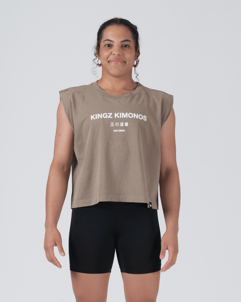 HQ  Women's Crop Tank - Brown