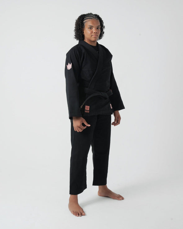 ONE ženski Jiu Jitsu Gi - crno/ružino zlato - BESPLATNI bijeli pojas
