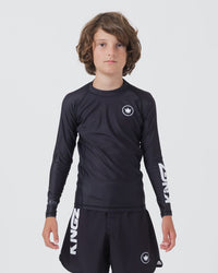Kore V2 Youth L/S Rashguard No-Gi & Compression Kingz XS Black