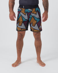 Patchwork Shorts Shorts KingzKimonos.com XS Black/Patchwork