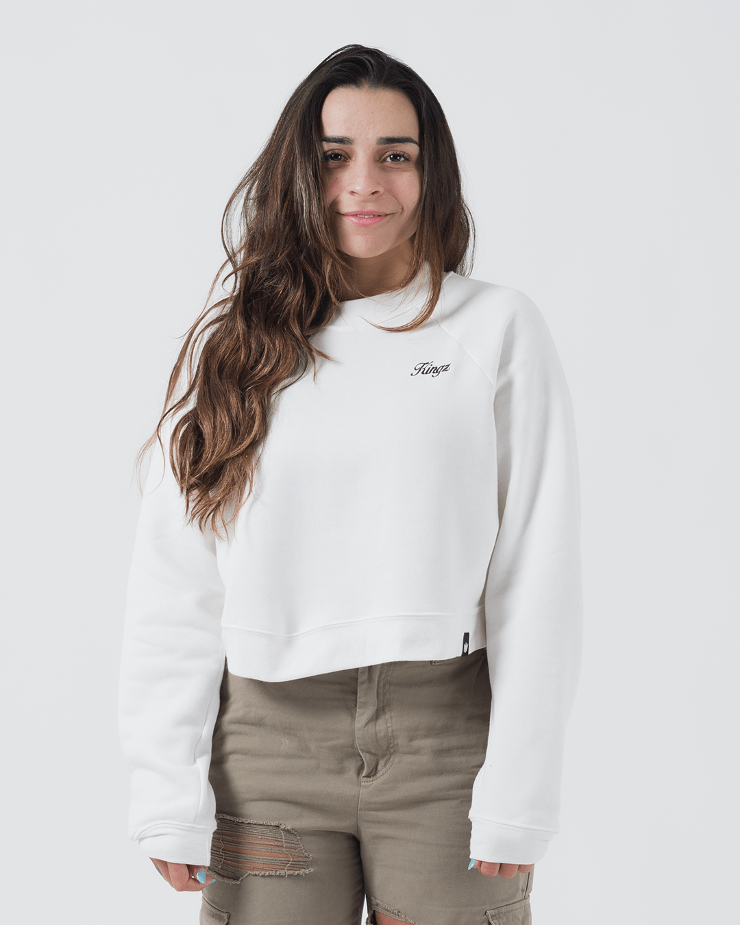 Type Women's Crop Sweater - White