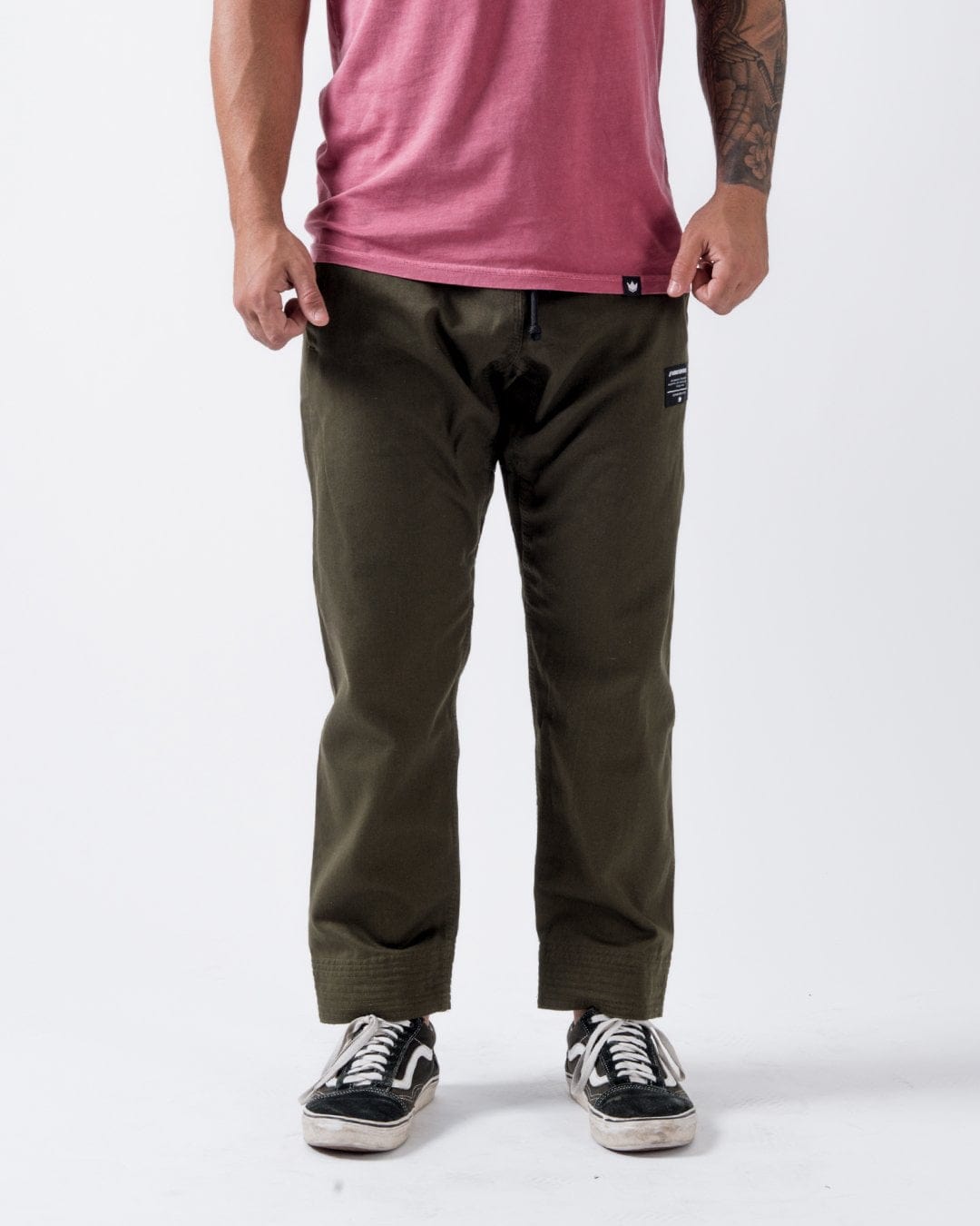 Casual Cotton Gi Pant - Military Green