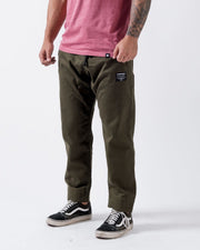 Casual Cotton Gi Pant - Military Green Jiu Jitsu Gear Kingz