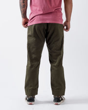 Casual Cotton Gi Pant - Military Green Jiu Jitsu Gear Kingz