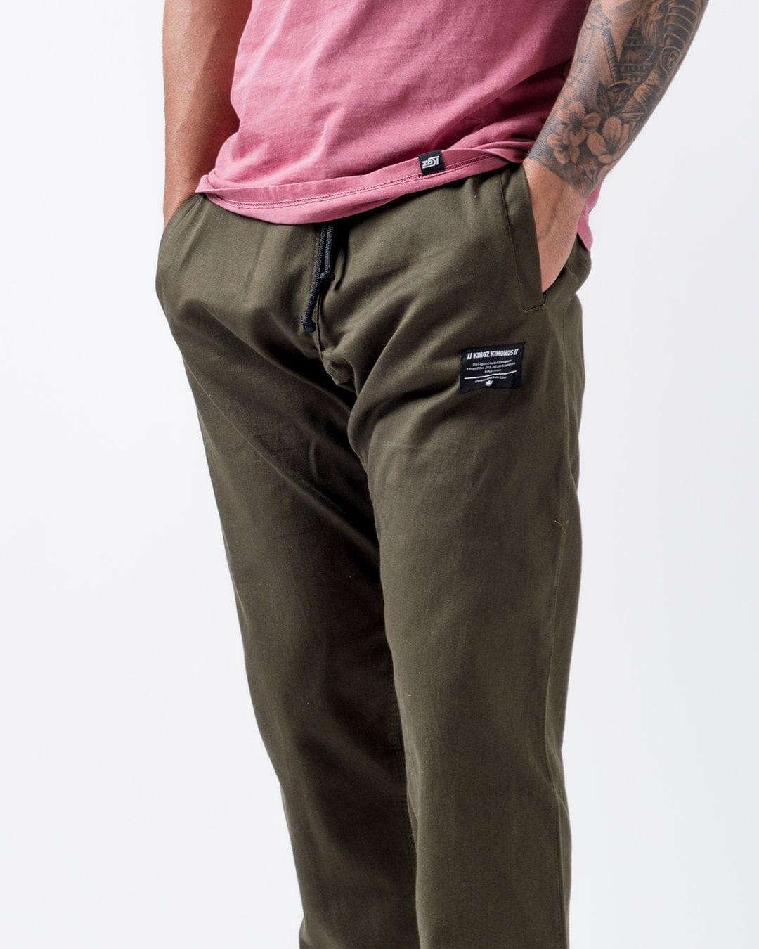 Casual Cotton Gi Pant - Military Green