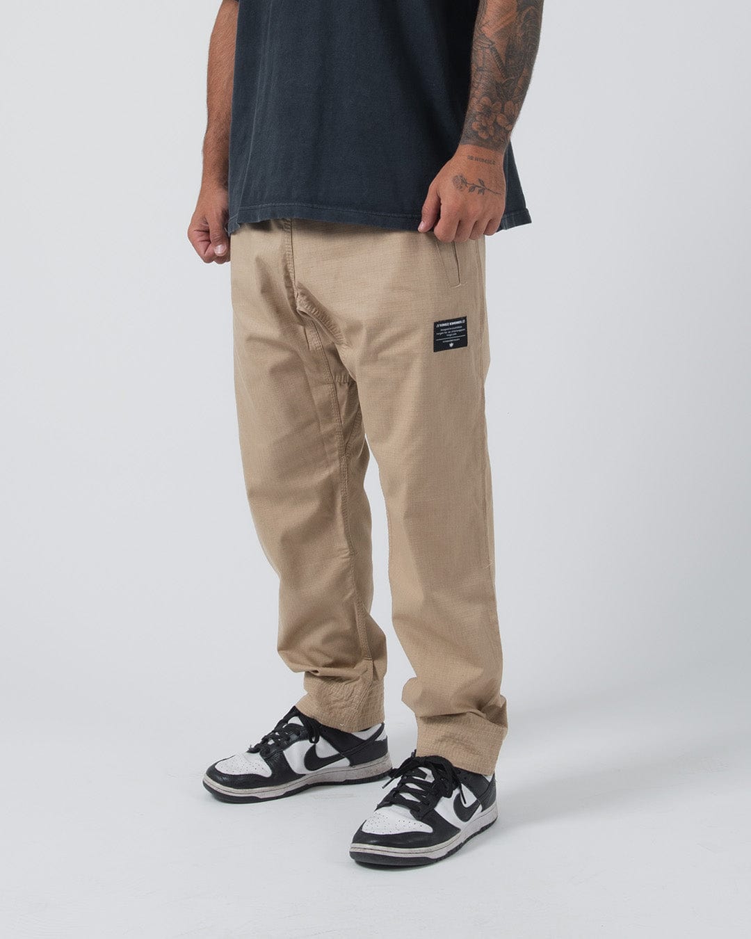 Kingz Casual Rip Stop Men's Gi Pants - Khaki
