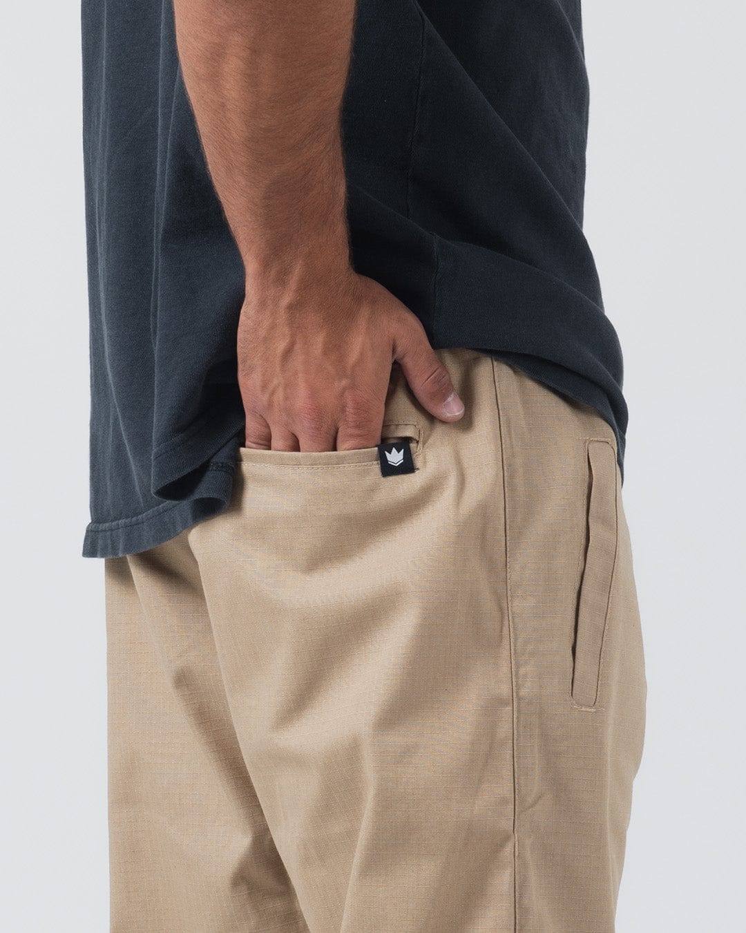 Kingz Casual Rip Stop Men's Gi Pants - Khaki