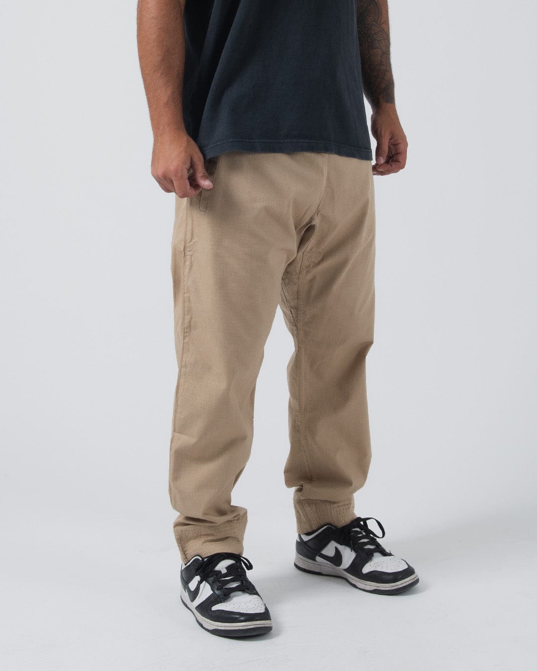 Kingz Casual Rip Stop Men's Gi Pants - Khaki