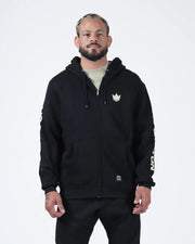 No Days Off Zip Up Hoodie Streetwear Kingz XS Black