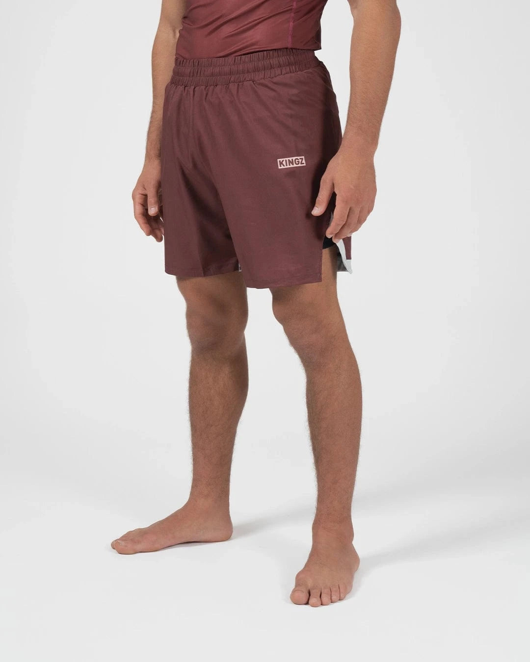 Pantalones Cortos de Grappling para Hombre Kingz Trooper - Granate