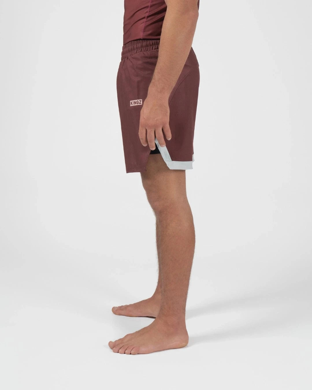 Pantalones Cortos de Grappling para Hombre Kingz Trooper - Granate