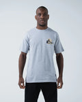 Kingz Jiu Jitsu Culture Tee - Front View - BJJ Grappler Illustration Chest Graphic - Black Heavyweight BJJ Tee [color:Black]