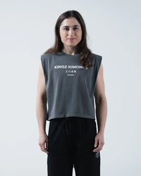 HQ Women's Crop Tank Streetwear Kingz XS Black