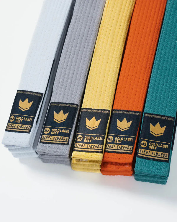 Kingz Gold Label V2 Youth BJJ Belt - Solid Color