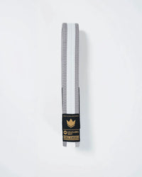 Gold Label V2 Kids Belt - White Stripe Belts Kingz M0000 Grey/White