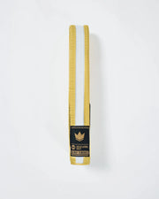 Gold Label V2 Kids Belt - White Stripe Belts Kingz M0000 Yellow/White