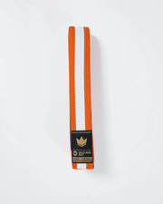 Gold Label V2 Kids Belt - White Stripe Belts Kingz M0000 Orange/White