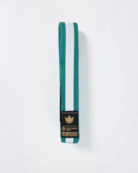 Gold Label V2 Kids Belt - White Stripe Belts Kingz M0000 Green/White