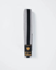 Gold Label V2 Kids Belt - Black Stripe Jiu Jitsu Gear Kingz M0000 Grey/Black
