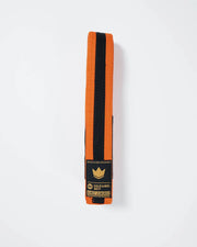 Gold Label V2 Kids Belt - Black Stripe Jiu Jitsu Gear Kingz M0000 Orange/Black