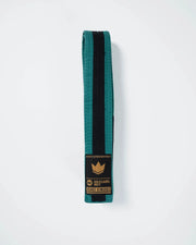 Gold Label V2 Kids Belt - Black Stripe Jiu Jitsu Gear Kingz M0000 Green/Black