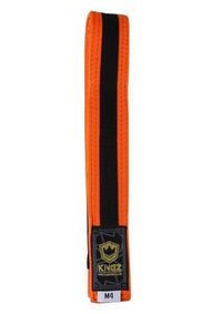 Kids Belts w/ Black Stripe Belts KingzKimonos.com M0 Orange