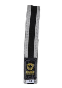 Kids Belts w/ Black Stripe Belts KingzKimonos.com M0 Gray