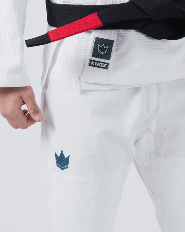 The ONE Jiu Jitsu Gi - Smoke Blue Edition - White - Fighters Market